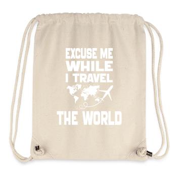 Entschuldigen Sie, während ich die Welt reise-Camping 2024 - Stanley/Stella recycelter Gym Bag - Naturweiß - Vorne