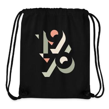 1976 Design rétro - Sac à cordon recyclé Stanley/Stella - noir - Devant