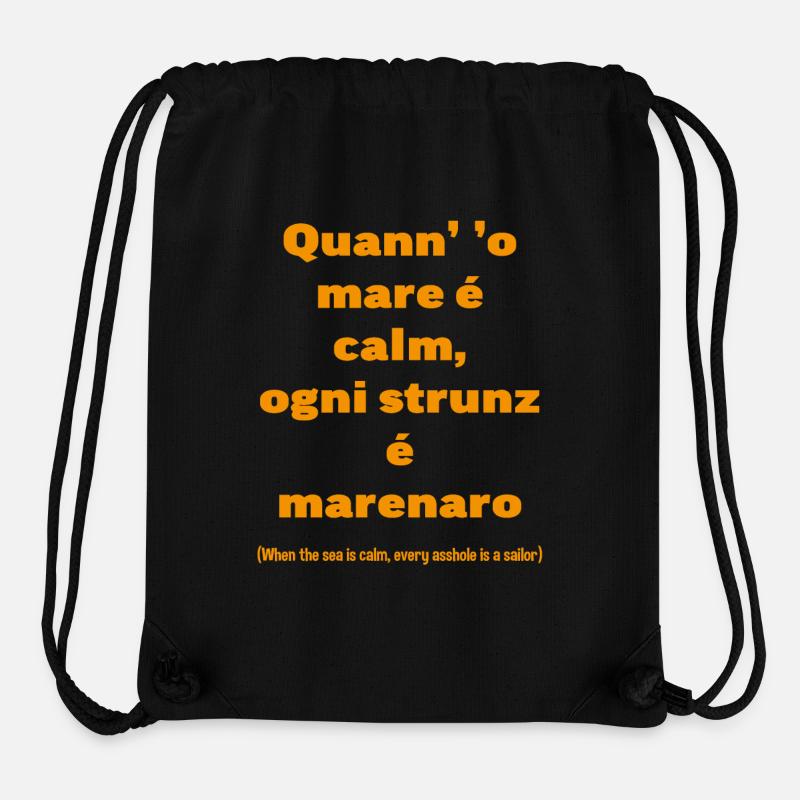 Wenn die See ruhig ist, jeder ungeschickte Seemann - Stanley/Stella recycelter Gym Bag - Schwarz