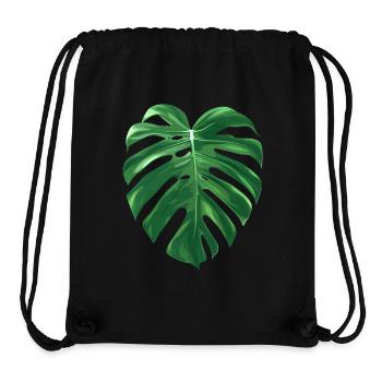 Monstera Blatt - Stanley/Stella recycelter Gym Bag - Schwarz - Vorne