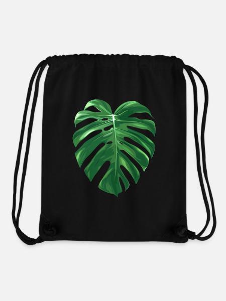 Monstera Blatt - Stanley/Stella recycelter Gym Bag - Schwarz