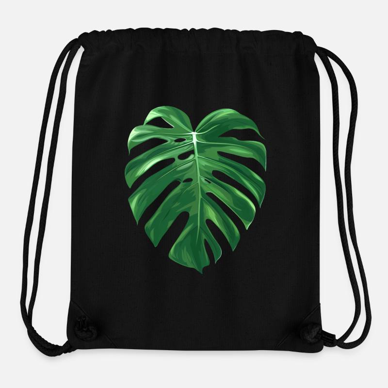 Monstera Blatt - Stanley/Stella recycelter Gym Bag - Schwarz