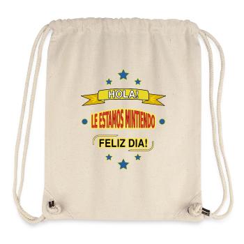 HOLA! THE ESTAMOS MINTIENDO. FELIZ DIA! - Stanley/Stella Recycled Gym Bag - natural - Front