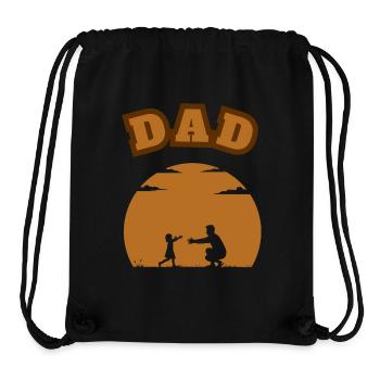 Dad Little Girl Brown - Stanley/Stella recycelter Gym Bag - Schwarz - Vorne