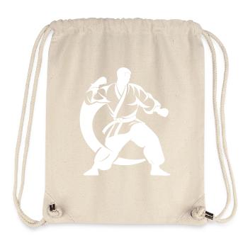 Karateka Drawing - Stanley/Stella Recycled Gym Bag - natural - Front