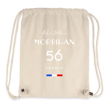 Life is better MORBIHAN Number 56 Brittany France - Stanley/Stella Recycled Gym Bag - natural - Front
