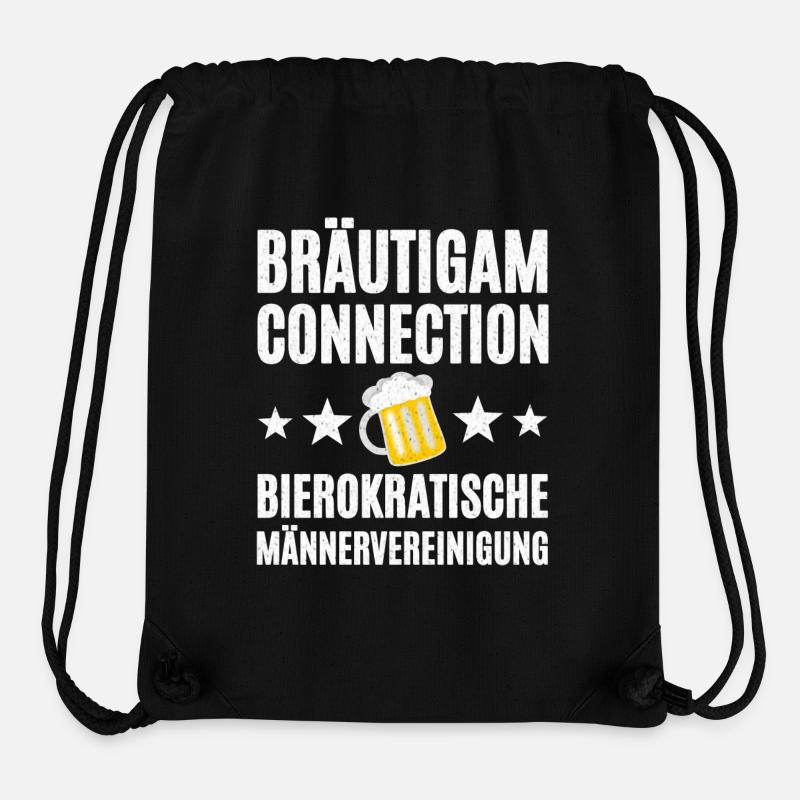 Bräutigam Bier - Stanley/Stella recycelter Gym Bag - Schwarz