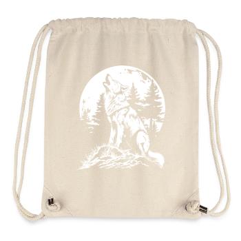 Wolf Mond Wald - Stanley/Stella recycelter Gym Bag - Naturweiß - Vorne