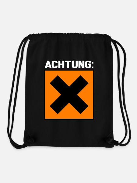 Warnung Achtung Reizend - Stanley/Stella recycelter Gym Bag - Schwarz