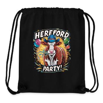 Kuh-Party mit Herefords - Stanley/Stella recycelter Gym Bag - Schwarz - Vorne