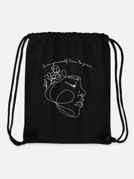 Give yourself Time to Grow - Stanley/Stella recycelter Gym Bag - Schwarz