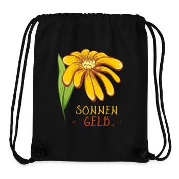 Blume Sonne gelb - Stanley/Stella recycelter Gym Bag - Schwarz - Vorne