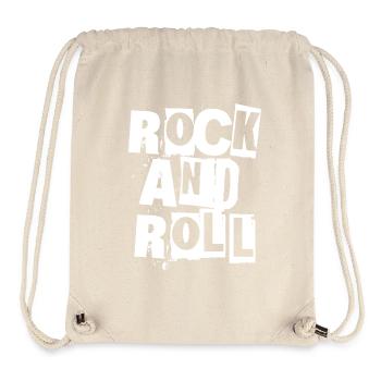 Typographie rock and roll grunge - Sac à cordon recyclé Stanley/Stella - blanc naturel - Devant