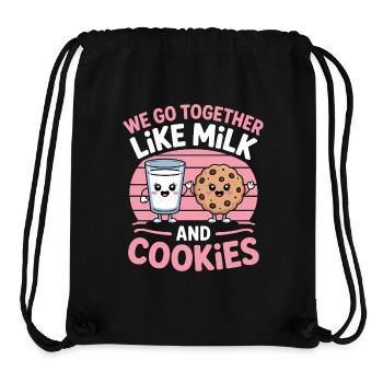Milch und Kekse Best Friends Kawaii Design - Stanley/Stella recycelter Gym Bag - Schwarz - Vorne