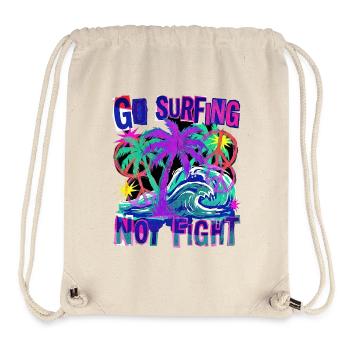 Surfer pour la paix contre la guerre Liberté - Sac à cordon recyclé Stanley/Stella - blanc naturel - Devant