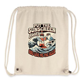 Lustiger Spruch Möwe Sommer - Stanley/Stella recycelter Gym Bag - Naturweiß - Vorne