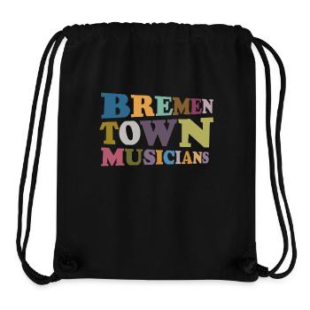 Les musiciens de la ville de Bremer – légendaires et intemporels ! - Sac à cordon recyclé Stanley/Stella - noir - Devant