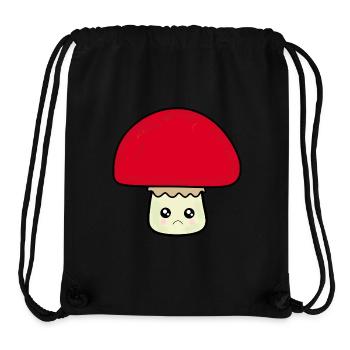 Kawaii mushroom cute red with face - Stanley/Stella Recycled Gym Bag - black - Front
