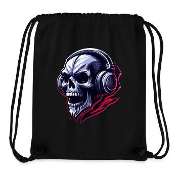 Skull Illustration - Stanley/Stella Recycled Gym Bag - black - Front