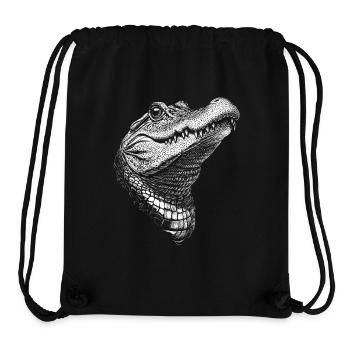 Portrait d’alligator crocodile animaux animaux - Sac à cordon recyclé Stanley/Stella - noir - Devant