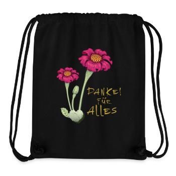 Merci pour tout - Sac à cordon recyclé Stanley/Stella - noir - Devant