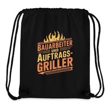 Bauarbeiter und Auftragsgriller - Stanley/Stella recycelter Gym Bag - Schwarz - Vorne