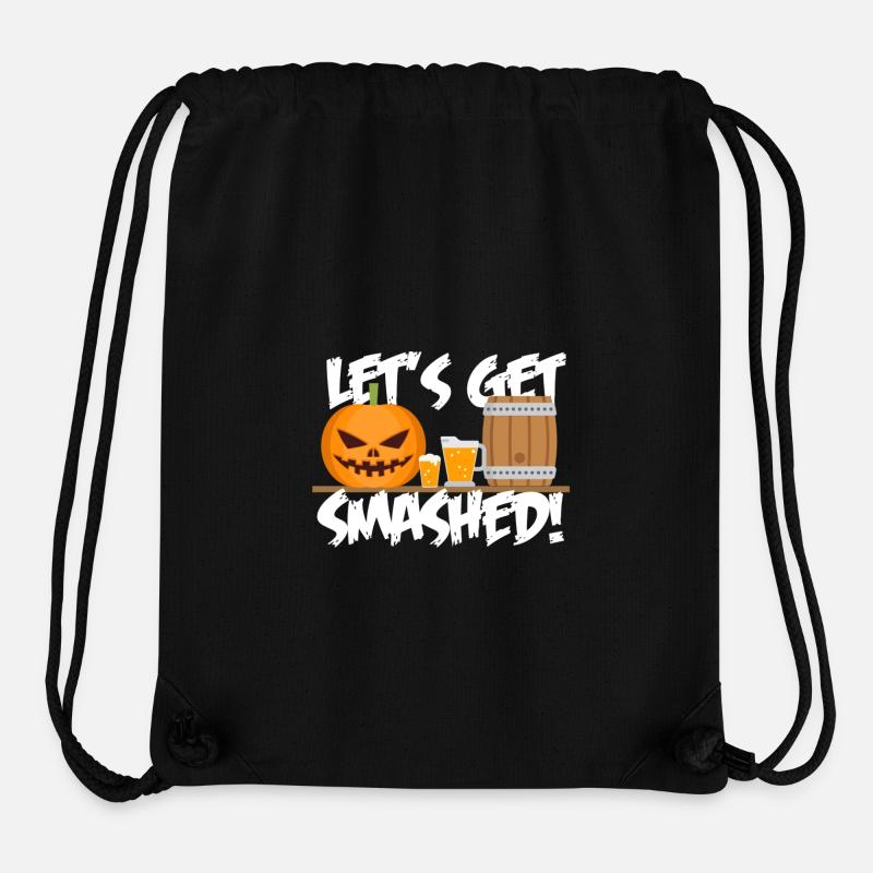 Pumpkin - Let's get smashed! - Stanley/Stella Recycled Gym Bag - black