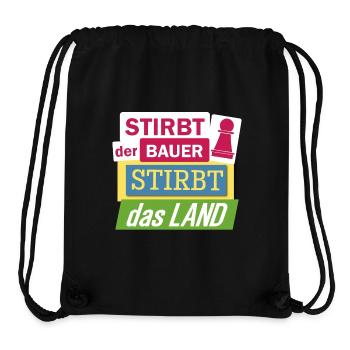 Stirbt der Bauer stirbt das Land Bauernprotest - Stanley/Stella recycelter Gym Bag - Schwarz - Vorne