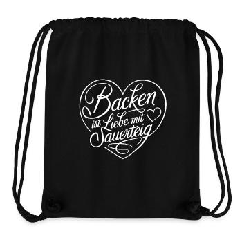 Backen mit Sauerteig und Liebe - Stanley/Stella recycelter Gym Bag - Schwarz - Vorne