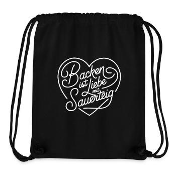 Brot Backen mit Sauerteig und Liebe - Stanley/Stella recycelter Gym Bag - Schwarz - Vorne
