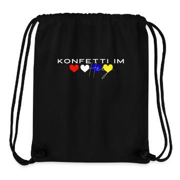 Konfetti im Herz, Fastnacht, Fasching, Karneval - Stanley/Stella recycelter Gym Bag - Schwarz - Vorne