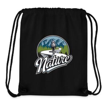 Wanderwege in der Natur - Stanley/Stella recycelter Gym Bag - Schwarz - Vorne