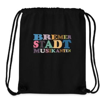 Musiciens de la ville de Brême – Légendaires et intemporels ! - Sac à cordon recyclé Stanley/Stella - noir - Devant