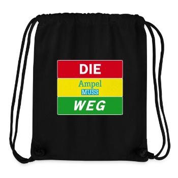 Die Ampel muss weg Bauern Protest Streik Demo - Stanley/Stella recycelter Gym Bag - Schwarz - Vorne