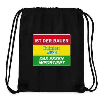 Bauernprotest Streik Demo Statement Ist der Bauer - Stanley/Stella recycelter Gym Bag - Schwarz - Vorne