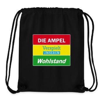 Protest Streik Demo Statement zum Wohlstand - Stanley/Stella recycelter Gym Bag - Schwarz - Vorne