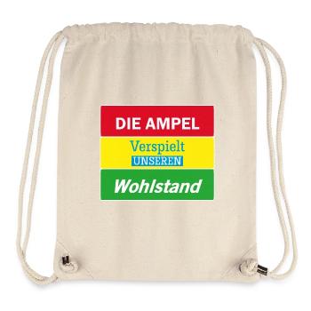 Protest Streik Demo Statement zum Wohlstand - Stanley/Stella recycelter Gym Bag - Naturweiß - Vorne