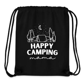 Happy Camping Mama | Mama und Kind Camping Set - Stanley/Stella recycelter Gym Bag - Schwarz - Vorne