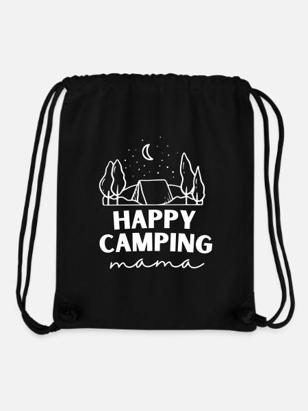 Happy Camping Mama | Mama und Kind Camping Set - Stanley/Stella recycelter Gym Bag - Schwarz