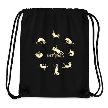 Katze yoga katze niedlich namaste meditation lotus - Stanley/Stella recycelter Gym Bag - Schwarz - Vorne
