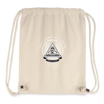 Illuminaten all sehendes Auge geheimbund Pyramide - Stanley/Stella recycelter Gym Bag - Naturweiß - Vorne