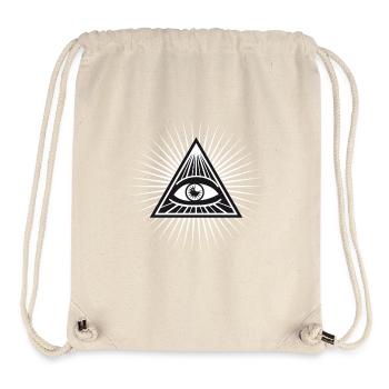 illuminati sehendes Auge erleuchtet fun cool love - Stanley/Stella recycelter Gym Bag - Naturweiß - Vorne