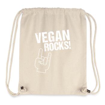 Vegan Rocks! THe Rockin 'Vegan Style. - Stanley/Stella Recycled Gym Bag - natural - Front