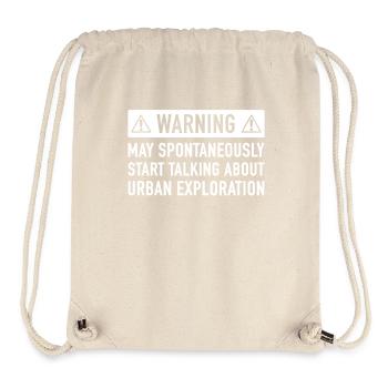 Lustige städtische Erforschung Geschenk-Idee - Stanley/Stella recycelter Gym Bag - Naturweiß - Vorne