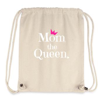 Maman de la carte reine, cadeau pour maman la fête des mères - Sac à cordon recyclé Stanley/Stella - blanc naturel - Devant
