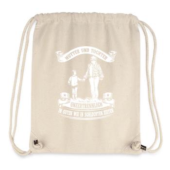 Mutter und Tochter - Unzertrennlich - Stanley/Stella recycelter Gym Bag - Naturweiß - Vorne