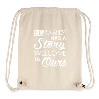 Family Story - Stanley/Stella recycelter Gym Bag - Naturweiß - Vorne