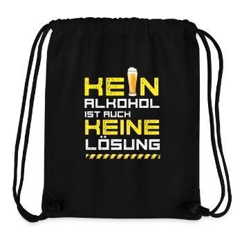 bier party alkohol spruch trinken festival YOLO be - Stanley/Stella recycelter Gym Bag - Schwarz - Vorne