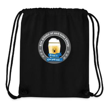 kein alkohol bier prost trinken saufen Humor Party - Stanley/Stella recycelter Gym Bag - Schwarz - Vorne