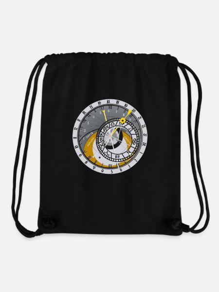 sonnenuhr Solar eclipse Sonne Sun Zeit Uhr astro - Stanley/Stella recycelter Gym Bag - Schwarz